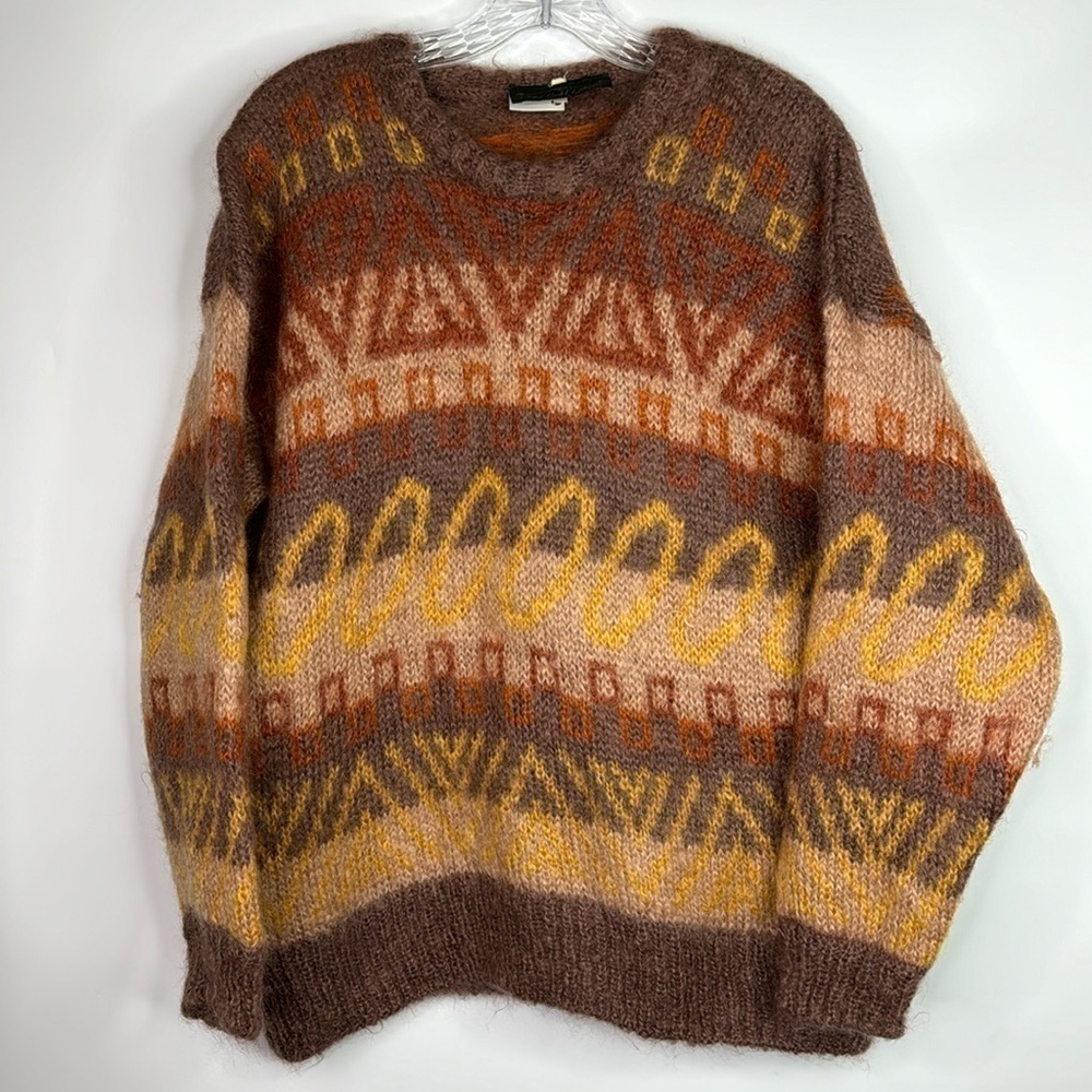 Vintage Gold Label Designer Collection Mohair Native Sweater USA Size Medium